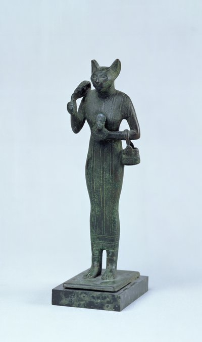 Statuette van de godin Bastet, Derde Tussenperiode door Egyptian 25th Dynasty