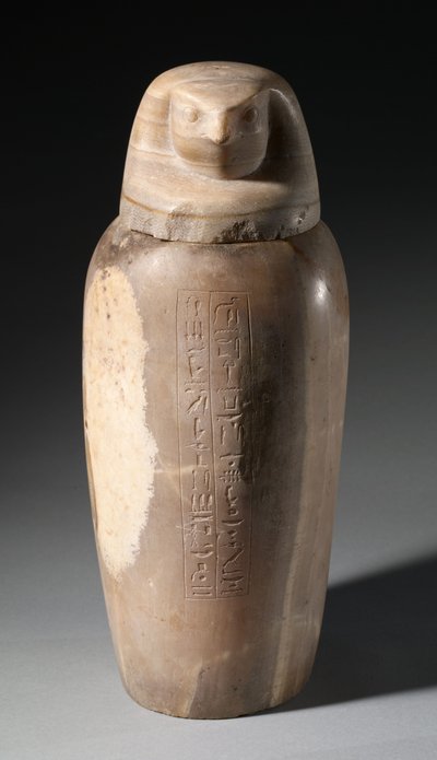 Canopische kruik met valkenkop, 664-525 v.Chr. door Egyptian 26th Dynasty
