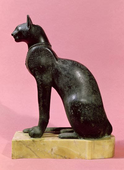 Beeld van een kat door Egyptian 26th Dynasty