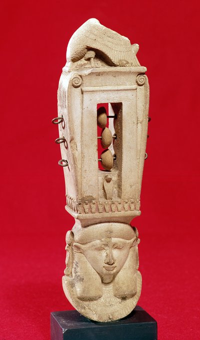 Sistrum, Saïtische periode door Egyptian 26th Dynasty