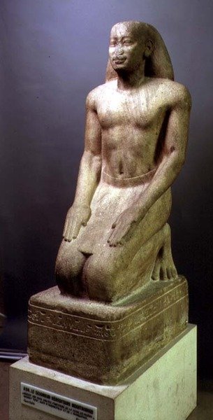Standbeeld van Nakhtorheb knielend, Saïtische Periode door Egyptian 26th Dynasty