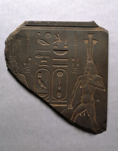 De Nijl God Hapi Ritueel Het Samenbinden van Boven- en Beneden-Egypte, 663-525 v.Chr. door Egyptian 26th Dynasty