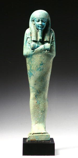 Ushabti-figuur voor Nakht-Hor-em-heb-mes-em-khereden, Late Dynastieke Periode, ca. 600 v.Chr. door Egyptian 26th Dynasty