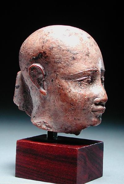 Mannelijk Hoofd, c.350 v.Chr. (kalksteen) door Egyptian 30th Dynasty