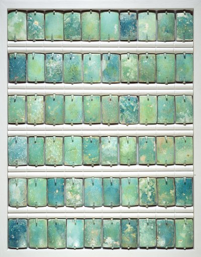 Tegels, uit de trappiramide van Djoser, Saqqara, Oude Koninkrijk, 2667-2648 v.Chr. door Egyptian 3rd Dynasty