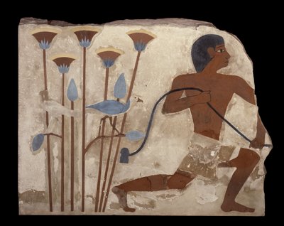 Vogelvangst, reliëf uit het graf van Nefermaat, Oude Koninkrijk, ca. 2620 v.Chr. door Egyptian 4th Dynasty