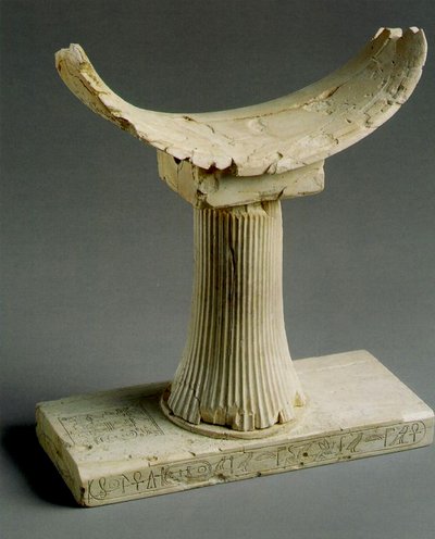 Hoofdsteun met de naam van Pepi II door Egyptian 6th Dynasty