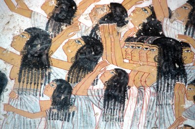 Rouwende vrouwen in begrafenisstoet, Tomb of Ramose, Vallei der Edelen, Thebe door Egyptian Egyptian
