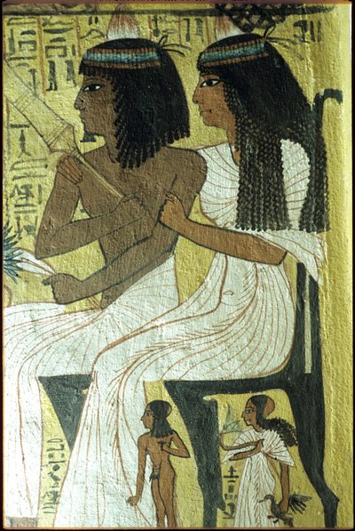 Oud Egypte, Muurschildering, Graf van Sennedjem, Graf van de Edelen, Thebe, Deir el Medina door Egyptian Egyptian