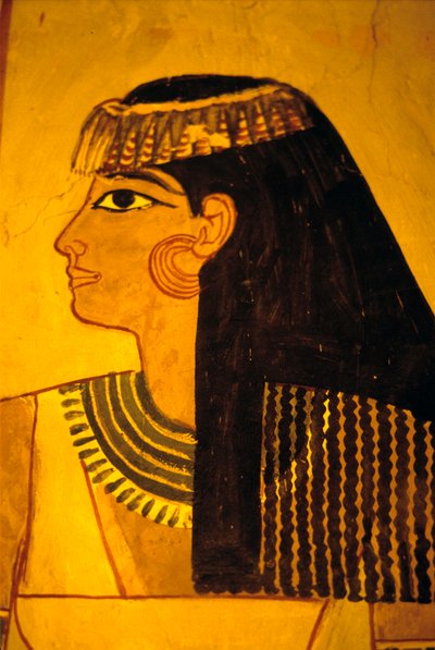 Oud Egypte, Muur schildering, Graf van Sennufer, Graf van de Edelen, Thebe door Egyptian Egyptian