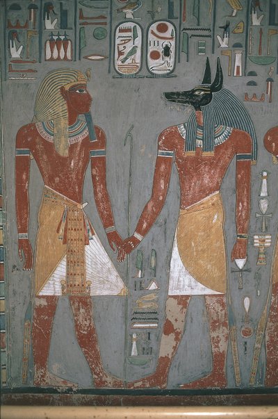 Farao en Anpu hand in hand door Egyptian Egyptian
