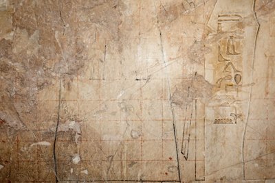 Project voor een kopie van een rastertekening, Tempel van Horus, Edfu door Egyptian Egyptian