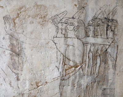 Schets van een groep mannen, graf van Ramose door Egyptian Egyptian