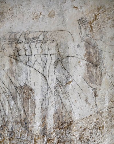 Schets van een groep vrouwen, graf van Ramose door Egyptian Egyptian