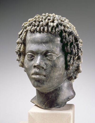 Hoofd van een Zwarte Man, laat tweede eeuw v.Chr. door Egyptian Ptolemaic Period