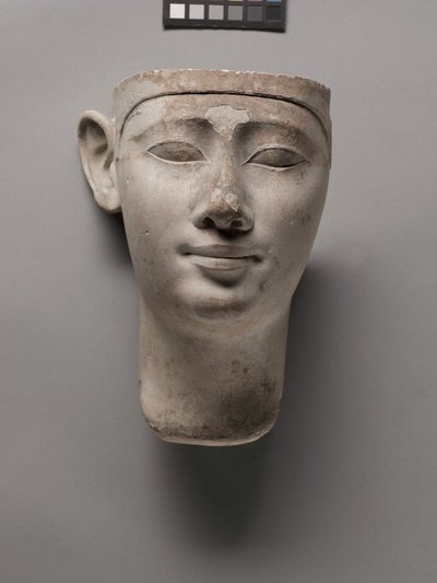 Votief hoofd van een koning, 305-246 v.Chr. door Egyptian Ptolemaic Period