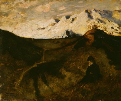 Bergen bij Innsbruck door Hjalmer Eilif Emanuel Peterssen