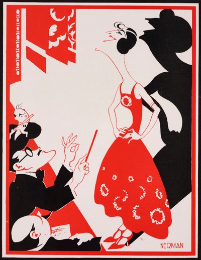 Karikatuur van de Engelse actrice Gracie Fields, door Einar Nerman (1888-1983), uit The Tatler, nr. 1411, juli 11 door Einar Nerman