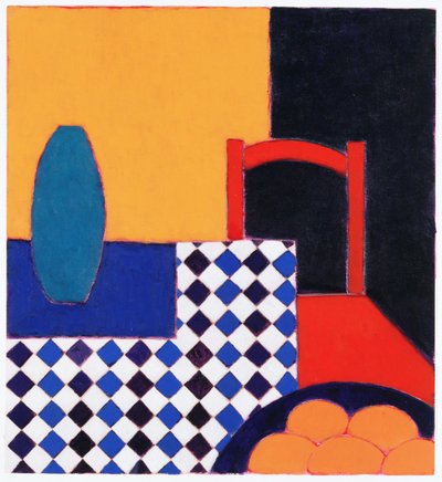 Stilleven met rode stoel door Eithne Contemporary Artist Donne