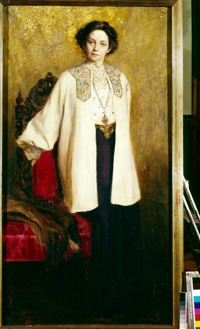 Portret van de actrice Vera Komissarzhevskaya (1864-1910) door Ekaterina Sergeevna Zarudnaya Kavos
