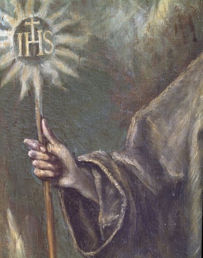 Detail van San Bernardino da Siena door El (1541 1614) Greco