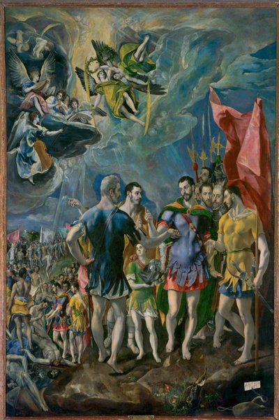 Het martelaarschap van de heilige Mauritius (schilderij op doek) door El (1541-1614) Greco