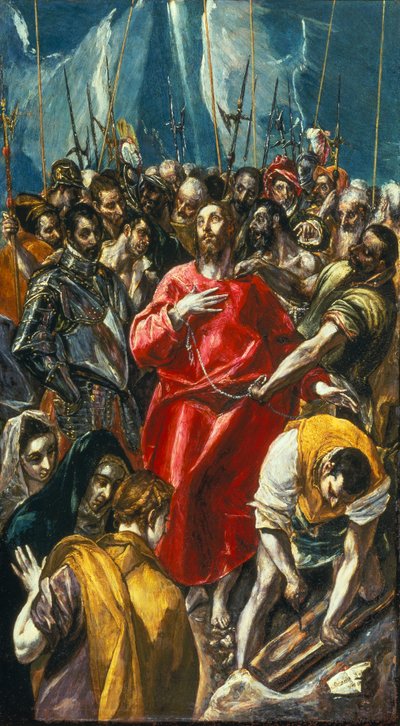 Het ontkleden van Christus, ca. 1577-79 door El (1541 1614) (studio of) Greco