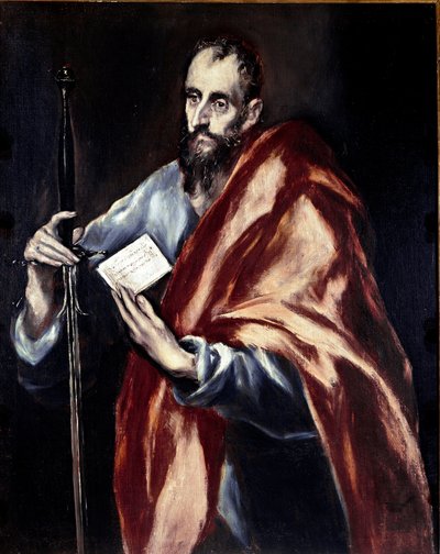 Apostolaat van de kathedraal van Toledo: De apostel Sint Paulus. Schilderij door Domenikos Theotokopoulos genaamd El Greco (1540-1614) door El Greco