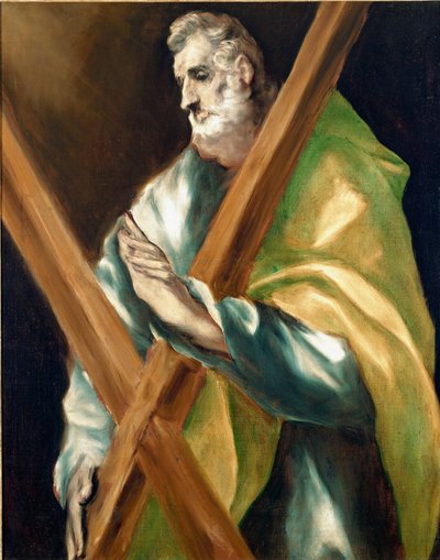 Apostel Sint Andreas. Schilderij door Domenikos Theotokopoulos, bekend als El Greco door El Greco