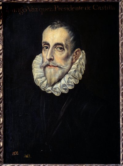 Portret van Rodrigue Vazquez, voorzitter van de Raad van Financiën en Castilië door El Greco
