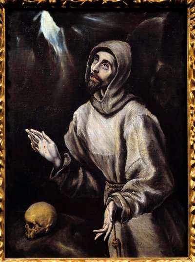 Sint Franciscus van Assisi ontvangt stigma (detail) door El Greco
