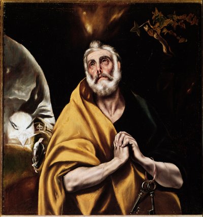 De tranen van Sint Petrus door El Greco