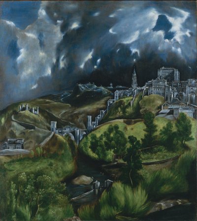 Uitzicht op Toledo, ca. 1597-99 door El Greco