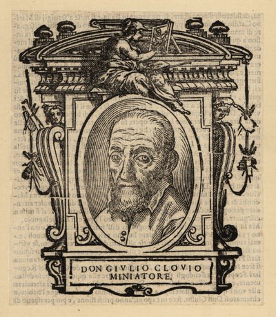 Portret van Giorgio Giulio Clovio, verluchter, miniaturist en schilder geboren in Kroatië, actief in Renaissance Italië door El Domenico (after) Greco