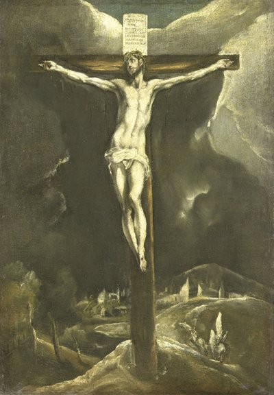Christus aan het kruis door El Greco (workshop of)