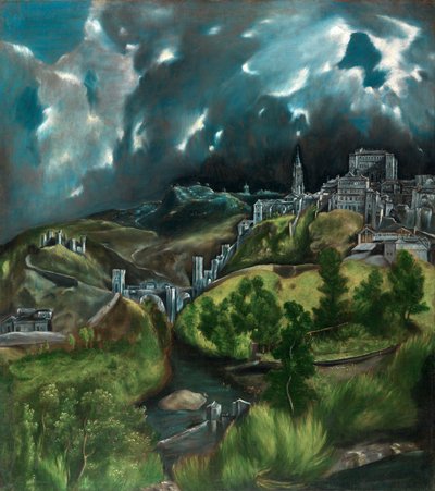 Gezicht op Toledo door El Greco