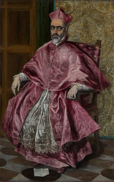Kardinaal Fernando Niño de Guevara 1541-1609, ca. 1600 door El Greco