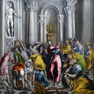 Christus verdrijft de kooplieden uit de tempel door El Greco