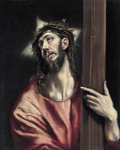 Christus met het kruis, ca. 1587-1596 door El Greco