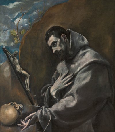 Sint Franciscus van Assisi in Meditatie door El Greco