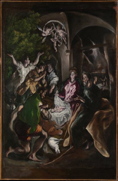 De aanbidding van de herders, c.1605-10 door El Greco
