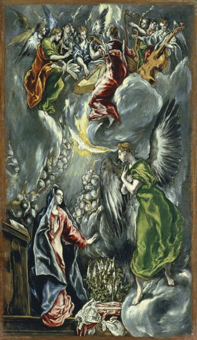 De annunciatie, ca. 1596-1600 door El Greco