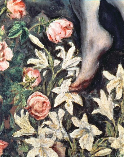 De Onbevlekte Ontvangenis, bloemen (detail) door El Greco