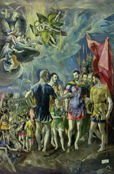 Het martelaarschap van St. Maurice, 1580-83 (detail) door El Greco