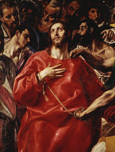 De Beroving van Christus (detail) Schilderij door Domenikos Theotokopoulos, bekend als El Greco door El Greco