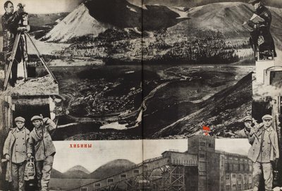 Khibiny. Illustratie uit USSR bouwt socialisme door Eliezer Markowich Lissitzky