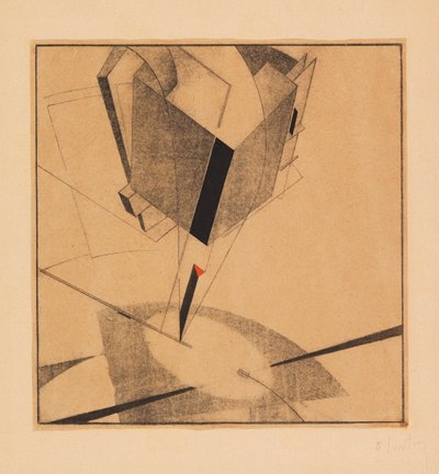 Proun 5A, 1919 door Eliezer Markowich Lissitzky