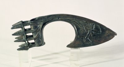 Bijlkop die een boogschutter voorstelt, mogelijk uit Lorestan, Iran, late 2e of vroege 1e millennium v.Chr. door Elamite