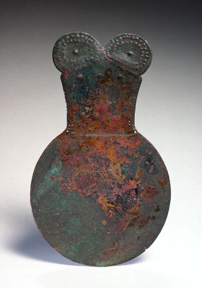 Spiegel, uit Marlik, noordwest Iran, ca. 1400 v.Chr. (brons) door Elamite