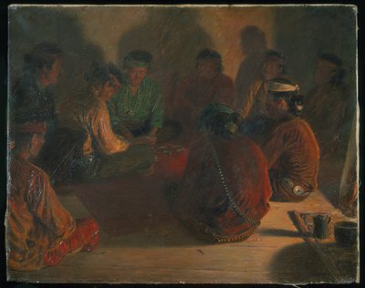 Navajo Kaartspelers door Elbridge Ayer Burbank